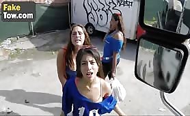 Helpless Latina Chick Banged Hard By Tow Truck Guy